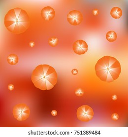 tangerine on the orange background