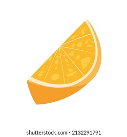 tangerine slice illustration over white