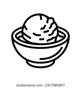 tangerine sorbet food snack line icon vector. tangerine sorbet food snack sign. isolated contour symbol black illustration