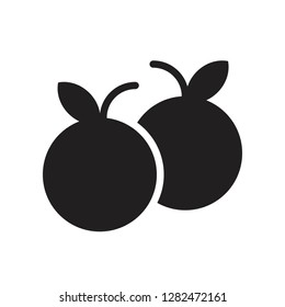 Tangerine vector, Chinese New Year related solid design icon