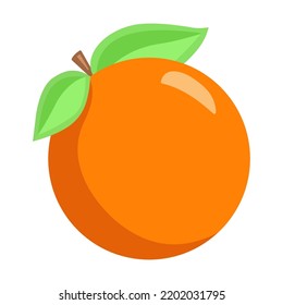 Tangerine vector icon flat illustration on white background. Tangerine fruit