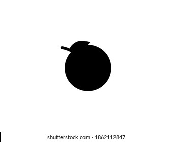 Tangerine vector icon. Isolated tangerine fruit illustration