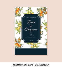 Tangerines and lemons packaging design