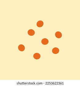 Tangerines are scattered over a light background