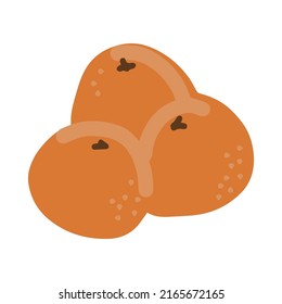 Tangerinas. Dibujo a mano vectora ilustración de caricatura.