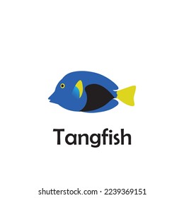 Diseño del logo de los peces tangente con fondo blanco.