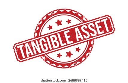 TANGIBLE ASSET rubber stamp on white background. TANGIBLE ASSET Stamp.