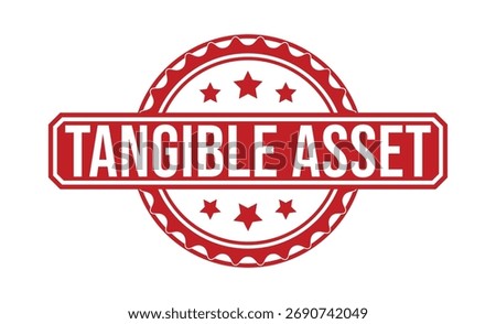 TANGIBLE ASSET rubber stamp on white background. TANGIBLE ASSET Stamp.