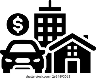 Tangible Assets Icon Glyph Vector Illustration