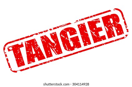 TANGIER red stamp text on white