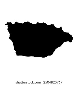 Mapa del distrito de Tangir, división administrativa de Pakistán. Ilustración vectorial.