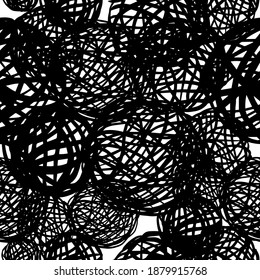 Tangle seamless pattern. Vector illustration