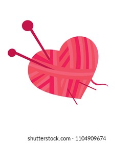 Tangle of string in the form of a heart. The idea for a logo, brand, trademark, greeting card.