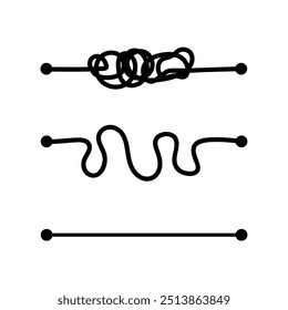 Tangle of Thoughts Set Vetor Design (Emaranhamento de pensamentos define design de vetor).