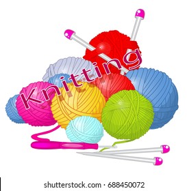 Tangle of thread yarn set vector