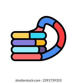 tangle toy fidget color icon vector. tangle toy fidget sign. isolated symbol illustration