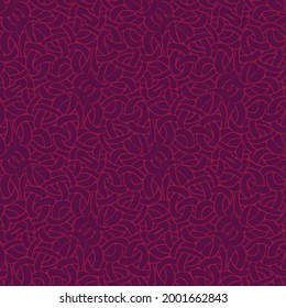 A tangled burgundy seamless vector texture pattern