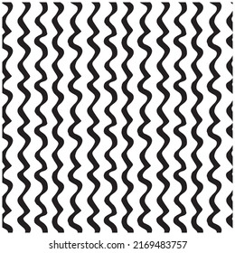 Tangled curved line seamless pattern. Handwritten doodles. Lines and shapes. Handwritten marker design elements on white background.