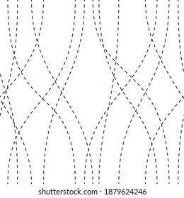 Tangled curvy lines seamless pattern, vector repeat endless background, artistic stripes trendy tiling wallpaper motif. Usable for fabric, wallpaper, wrapping, web and print. 