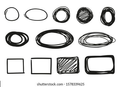 Tangled geometric shapes on white. Chaotic sketches. Black and white illustration. Doodles for design