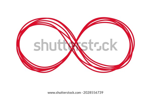 Tangled Grungy Infinity Symbol Isolated On Stock Vector (Royalty Free ...