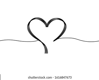 Tangled grungy round scribble hand drawn with thin line, divider shape. Isolated on white background. Vector illustration
