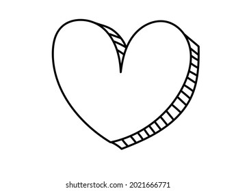 Tangled grungy round scribble hand drawn with thin line, divider shape. 
Isolated on white background. Vector illustration