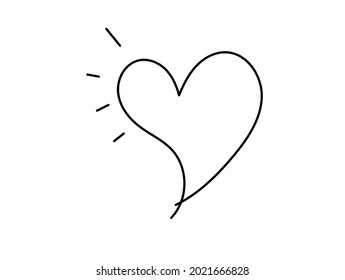 Tangled grungy round scribble hand drawn with thin line, divider shape. 
Isolated on white background. Vector illustration