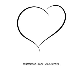 Tangled grungy round scribble hand drawn with thin line, divider shape. 
Isolated on white background. Vector illustration