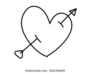 Tangled grungy round scribble hand drawn with thin line, divider shape. 
Isolated on white background. Vector illustration