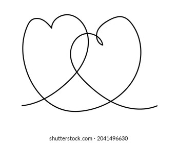 Tangled grungy round scribble hand drawn with thin line, divider shape. 
Isolated on white background. Vector illustration