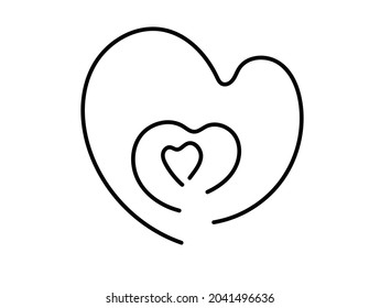 Tangled grungy round scribble hand drawn with thin line, divider shape. 
Isolated on white background. Vector illustration