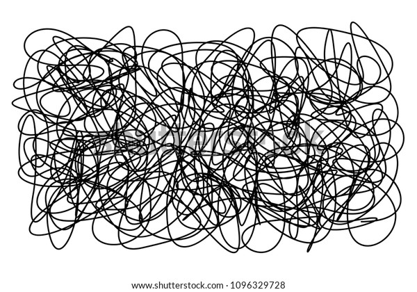 Tangled\
grungy scribble in rectangle shape, hand drawn with thin line.\
Isolated on white background. Vector\
illustration