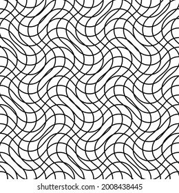 Tangled Interlace, Intertwine and interlocked Lines vector Geometric Background pattern, texture