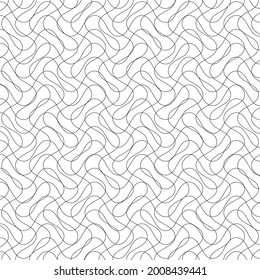 Interlineado, entrelazado y líneas entrelazadas vectorial Patrón de fondo geométrico, textura