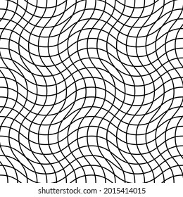 Interlineado, entrelazado y líneas entrelazadas vectorial Patrón de fondo geométrico, textura