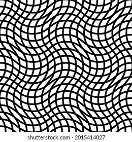 Interlineado, entrelazado y líneas entrelazadas vectorial Patrón de fondo geométrico, textura