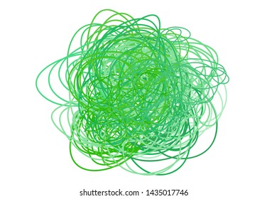 Tangled knot on white. Chaos pattern. Scribble sketch. Colorful background with array of lines. Intricate chaotic texture. Print for banners, posters and t-shirts