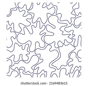 Tangled line seamless pattern. Handwritten doodles. Lines and shapes. Handwritten marker design elements on white background.