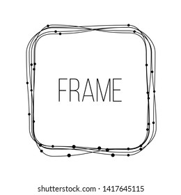 Tangled line square frame design element