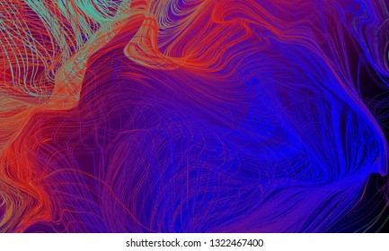 Tangled lines vector background