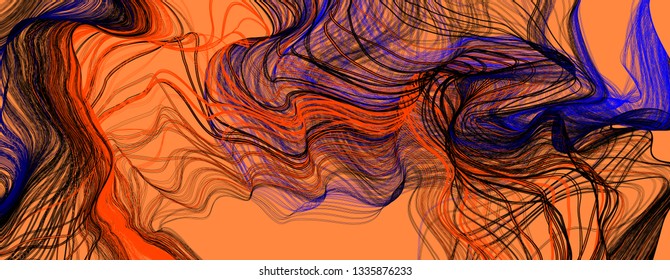 Tangled lines vector background