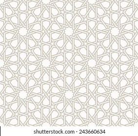 Tangled modern pattern, based on traditional oriental patterns. Seamless vector background. Two colors - easy to recolor.