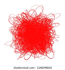 Tangled on white. Chaos pattern. Scribble sketch. Background with array of lines. Intricate chaotic texture. Art creation. Colorful illustration. Doodle for polygraphy, posters and t-shirts