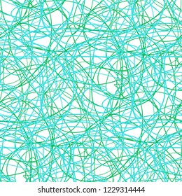 Tangled pattern. Wavy background. Hand drawn waves. Seamless tangle wallpaper. Stripe texture with many lines. Print for banners, flyers or posters. Line art