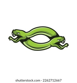 tangled snake image logo vector illustration