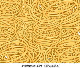 Tangled spaghetti .Seamless waves hand drawn pattern, Waves background