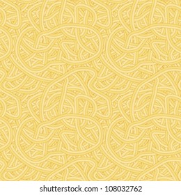 Tangled spaghetti - vector. Seamless waves hand-drawn pattern, Waves background (seamlessly tiling).Can be used for wallpaper, pattern fills, web page background,surface textures.