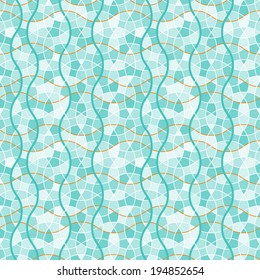 Tangled Tessellation Pattern with color lines. Seamless vector background.