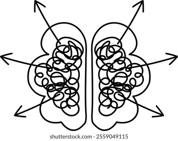 Tangled Thoughts: A Visual Representation of Mental Chaos